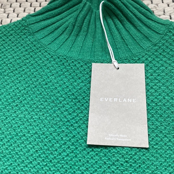 Cashmere Green Everlane Turtleneck NWT - Picture 2 of 3
